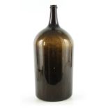 AN 18TH CENTURY GIANT FRENCH BOTTLE of shouldered form with ringed neck 48 cm high