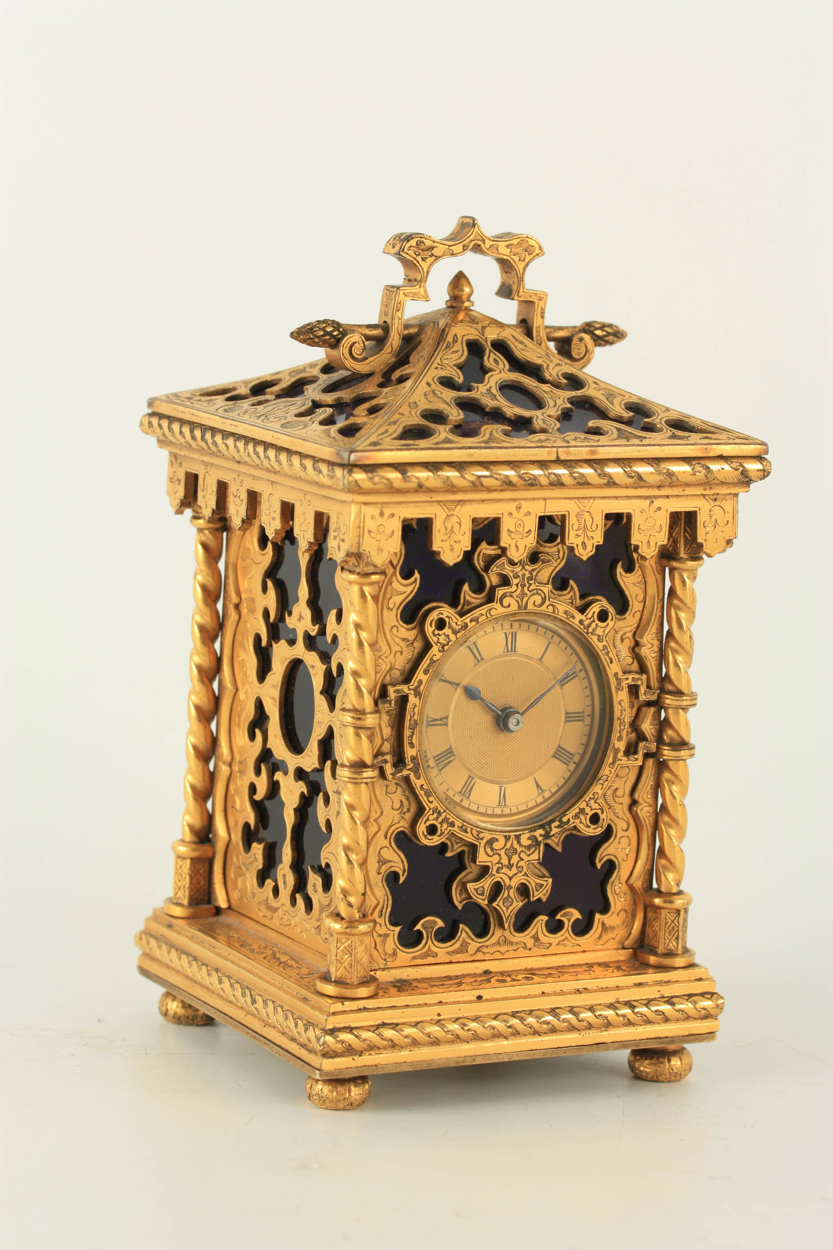 JOSEPH ANTHONY BERROLLAS, LONDON A FINELY MADE MID 19TH CENTURY ENGLISH GILT AND ROYAL BLUE ENAMEL - Image 7 of 15