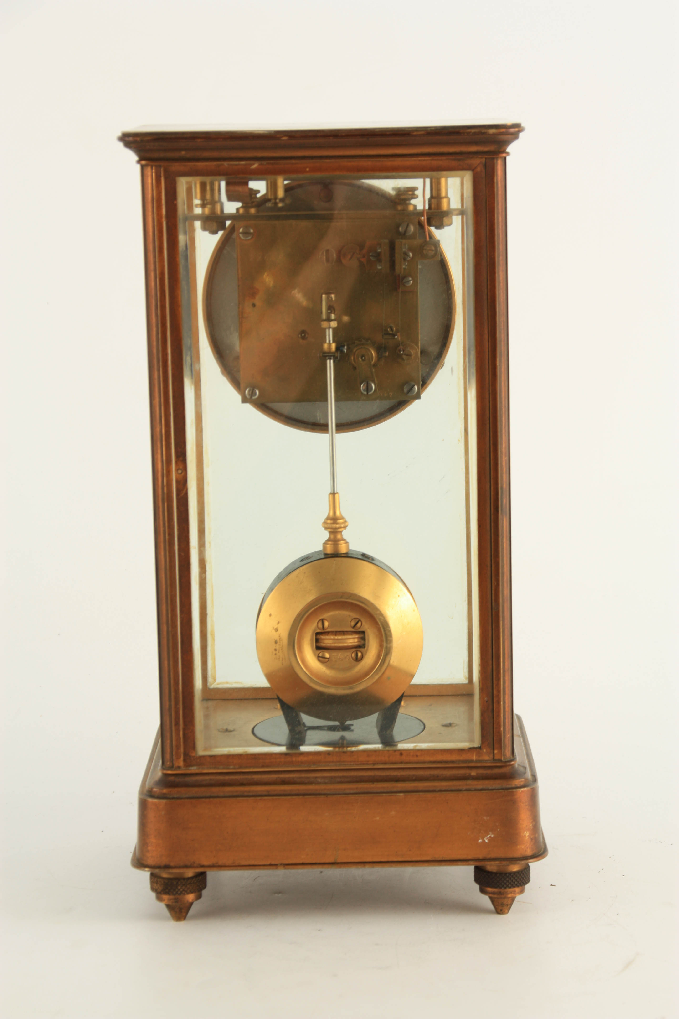 L. LEROY & CO. PARIS A RARE AND GOOD QUALITY EARLY 20TH CENTURY ELECTRIC FOUR-GLASS MANTEL CLOCK the - Image 5 of 5