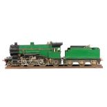 A 5" GAUGE LIVE STEAM TENDER LOCOMOTIVE modelled as an LBSC Maisie 4-4-2 painted in green and