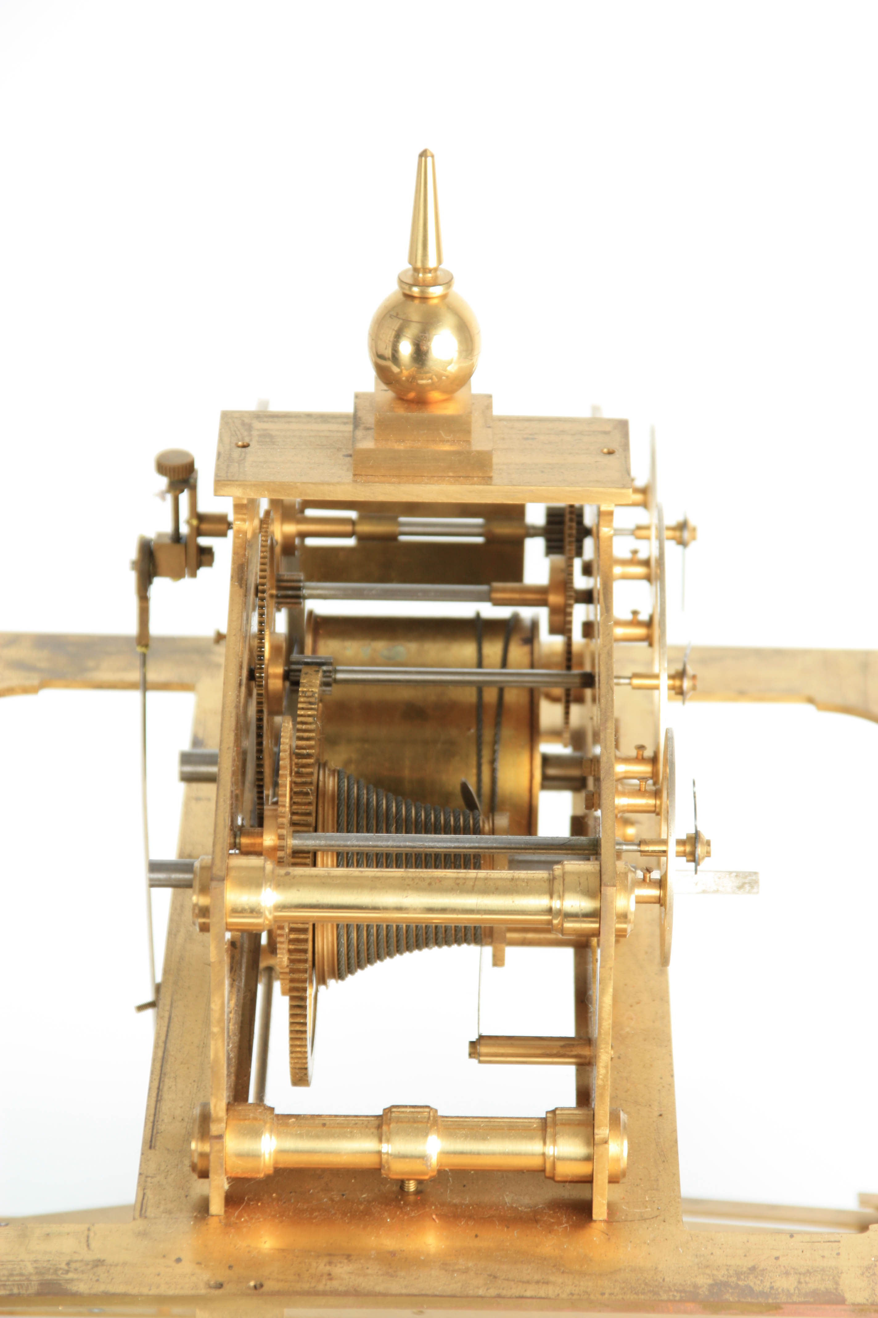 A 20TH CENTURY CONGREVE ROLLING BALL CLOCK having a triangular pediment supported on four tapering - Image 21 of 28