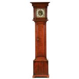 WILLIAM SNOW, PADSIDE. No. 390 A MID 18TH CENTURY OAK 30-HOUR LONGCASE CLOCK the hood with moulded