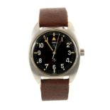 A CWC (CABOT WATCH COMPANY) MILITARY ISSUE WRIST WATCH the steel case stamped on reverse with serial