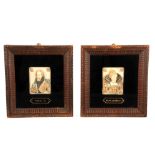 A PAIR OF 19TH CENTURY DIEPPE IVORY FRAMED PLAQUES modelled as portraits of Henri IV King of Spain