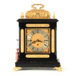 CAMERERKUSS & CO. 522. OXFORD ST. A LATE 19TH CENTURY TRIPLE FUSEE QUARTER CHIMING BRACKET CLOCK the