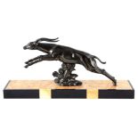 AN ART DECO FRENCH BRONZE METAL SCULPTURE SIGNED ‘LIMOUSIN’ (JACQUES LIMOUSINE) Circa 1930 depicting