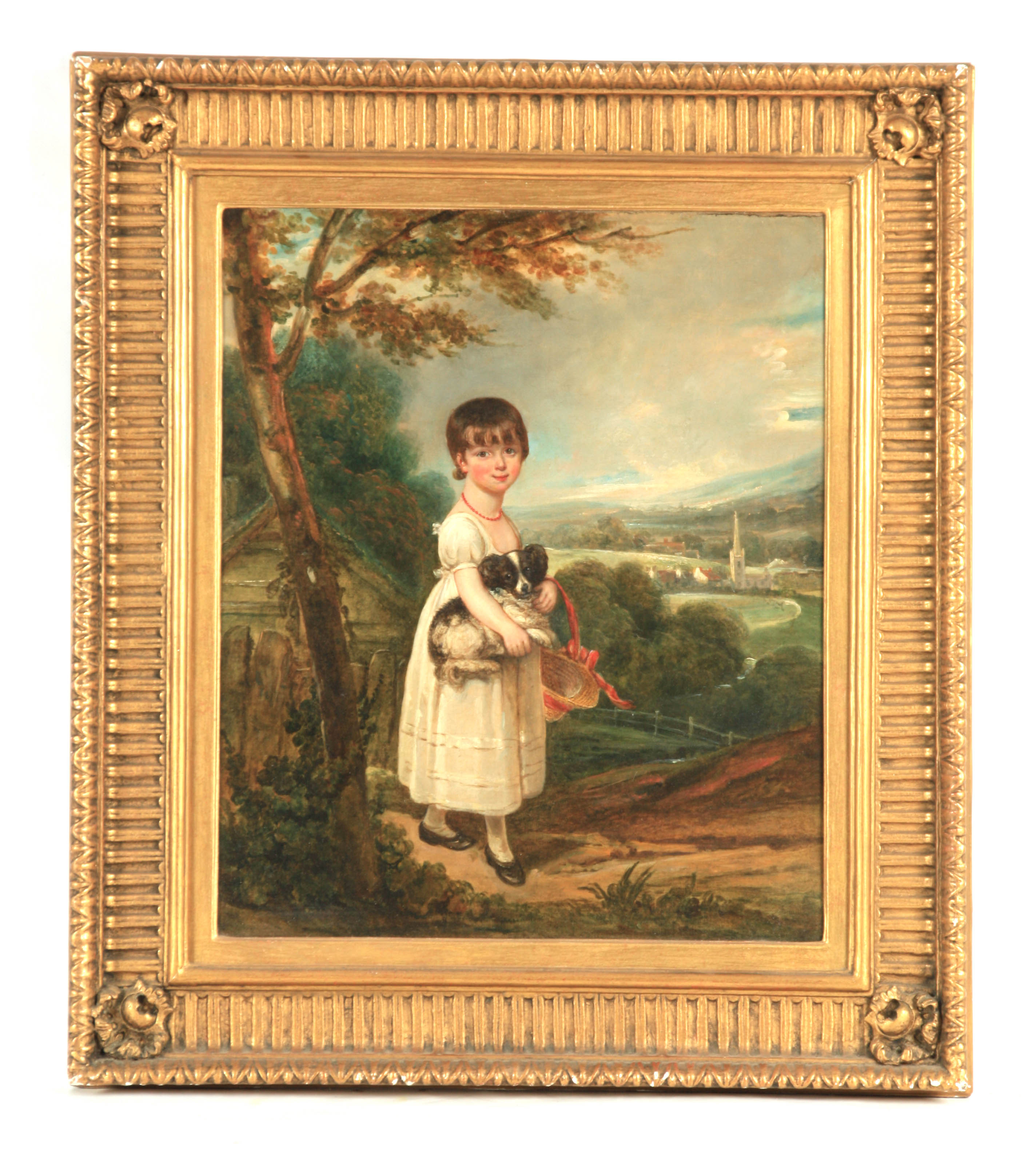 WILLIAM WESTALL 1781-1850. AN EARLY 19TH CENTURY OIL ON CANVAS Full-length portrait of a young