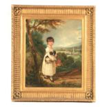 WILLIAM WESTALL 1781-1850. AN EARLY 19TH CENTURY OIL ON CANVAS Full-length portrait of a young