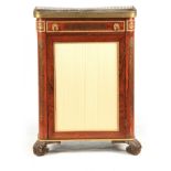 A FINE REGENCY BRASS INLAID ROSEWOOD SIDE CABINET IN THE MANNER OF JOHN MCCLEAN the brass
