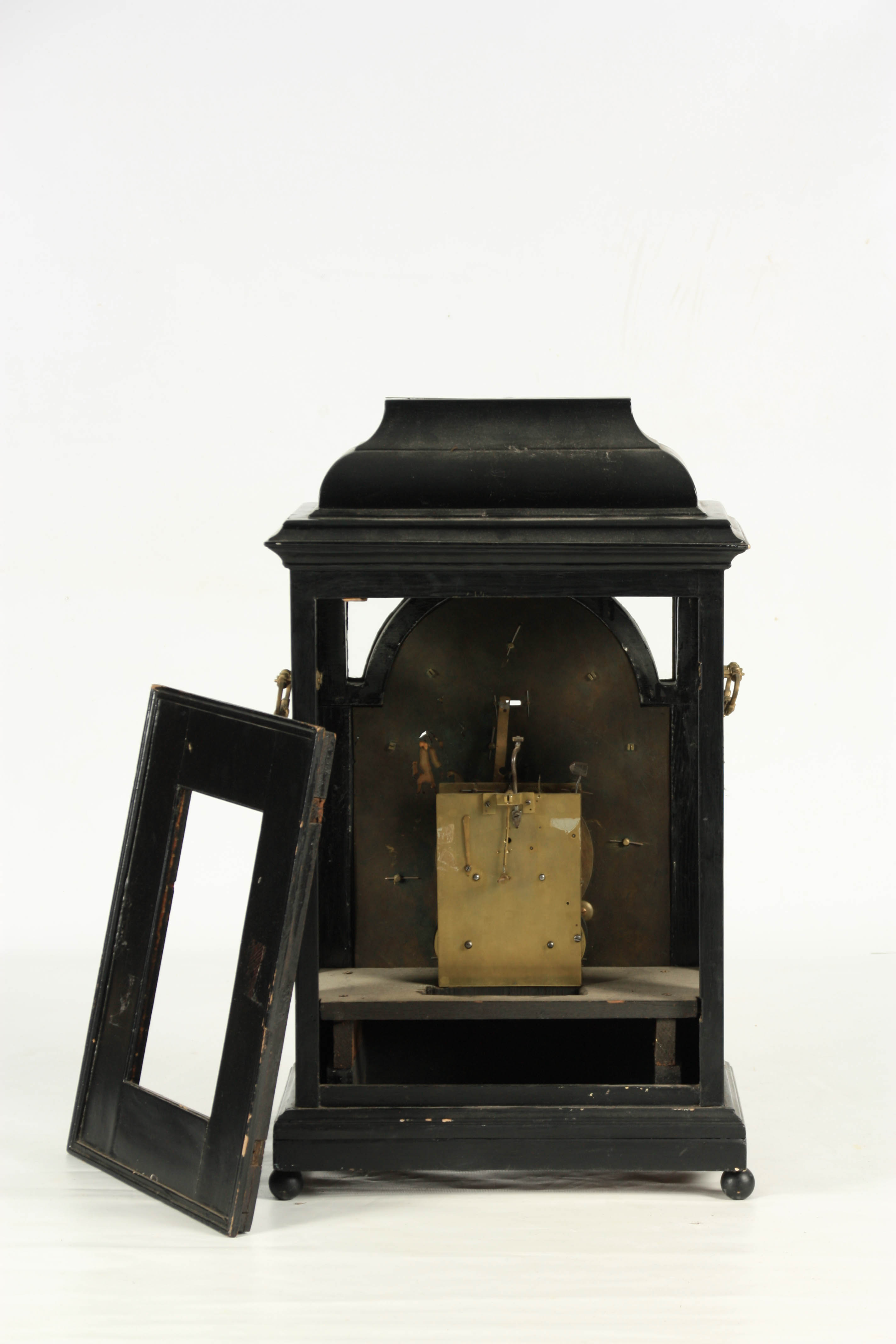 THOMAS GRACE, LONDON AN 18TH CENTURY GIANT-SIZED EBONISED BRACKET CLOCK the massive case with - Image 4 of 5