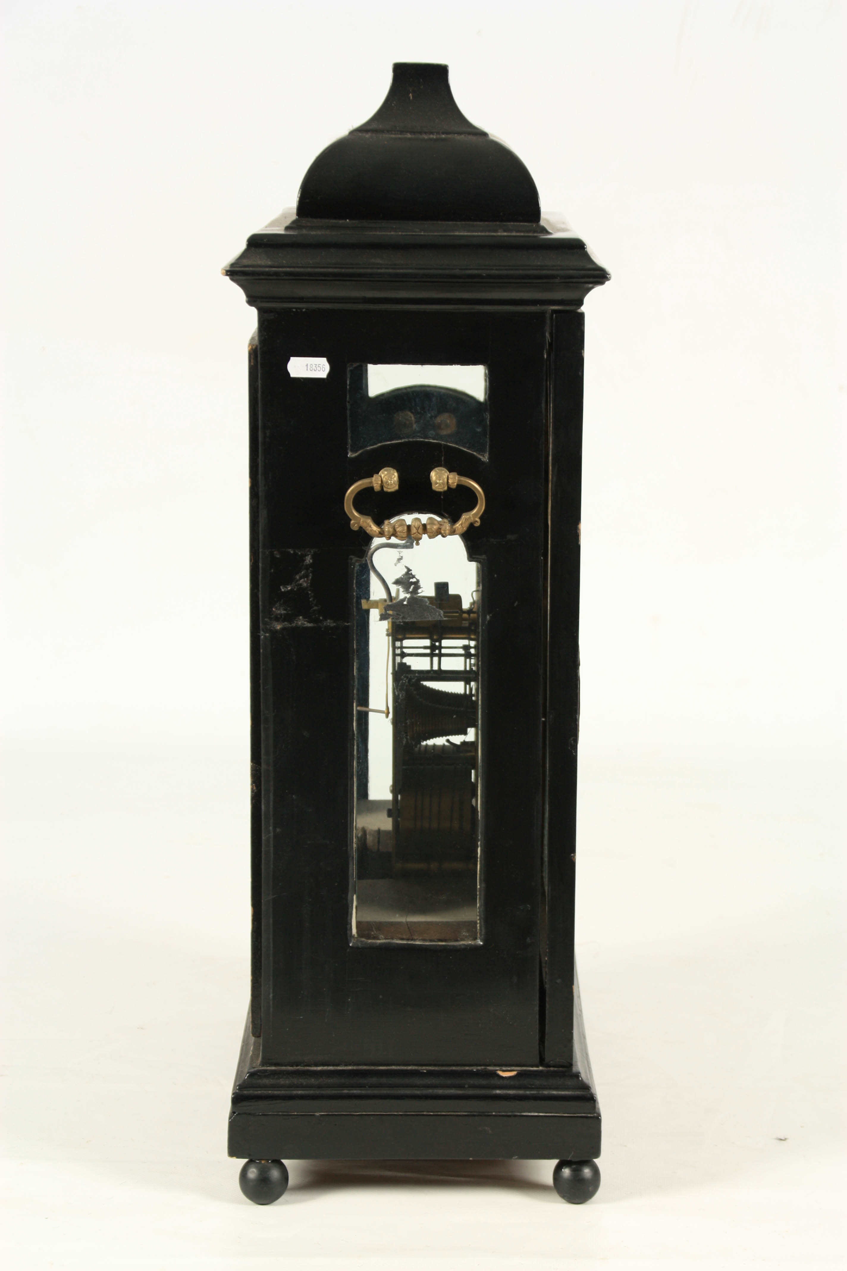 THOMAS GRACE, LONDON AN 18TH CENTURY GIANT-SIZED EBONISED BRACKET CLOCK the massive case with - Image 3 of 5