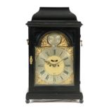 THOMAS GRACE, LONDON AN 18TH CENTURY GIANT-SIZED EBONISED BRACKET CLOCK the massive case with