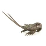 A LATE 19TH CENTURY JAPANESE BRONZE CRAYFISH 19cm overall 11cm high