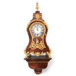 MICHEL, A DIJON A SMALL 18TH CENTURY LOUIS XV ROSEWOOD AND ORMOLU MOUNTED BRACKET CLOCK WITH BRACKET