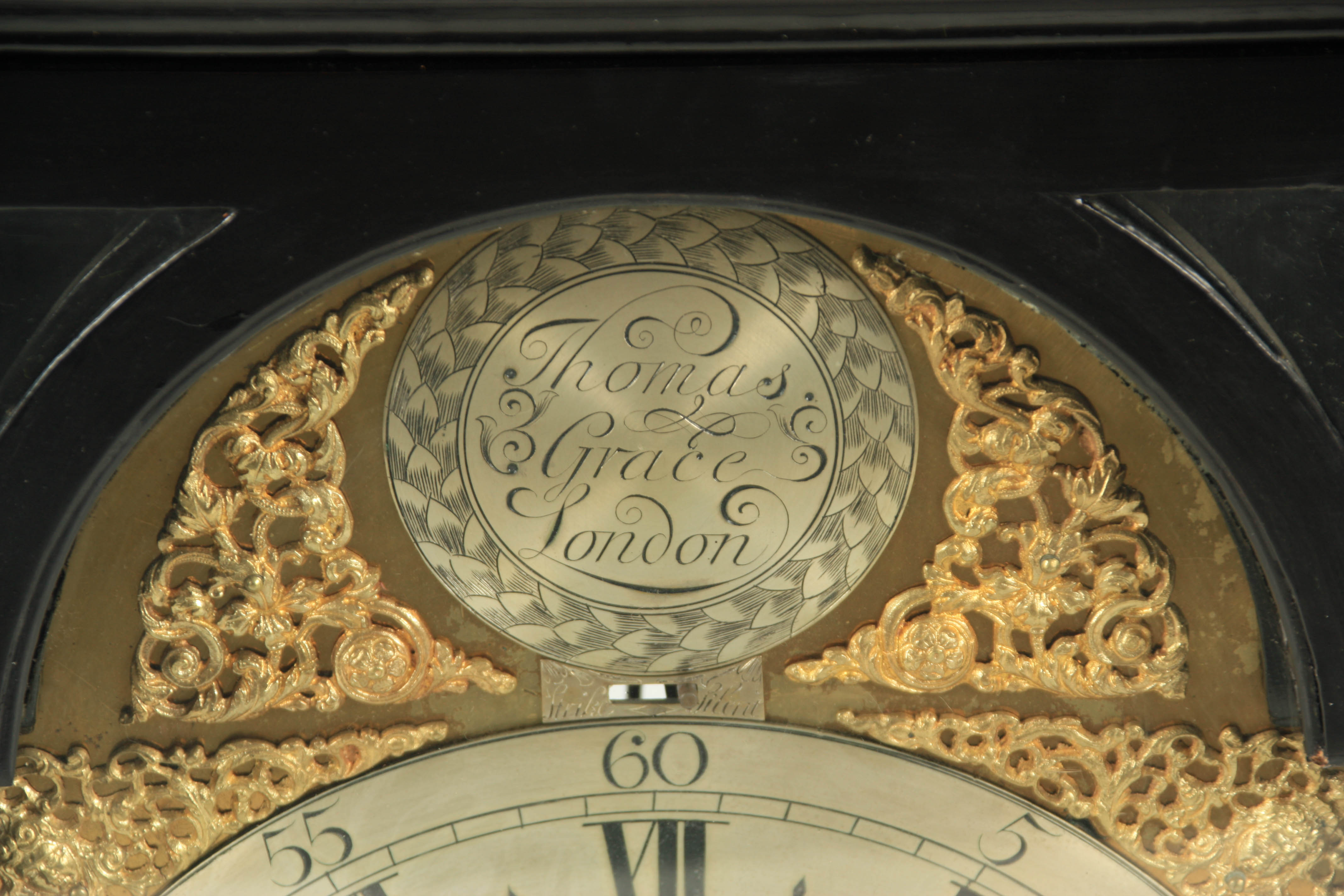 THOMAS GRACE, LONDON AN 18TH CENTURY GIANT-SIZED EBONISED BRACKET CLOCK the massive case with - Image 2 of 5