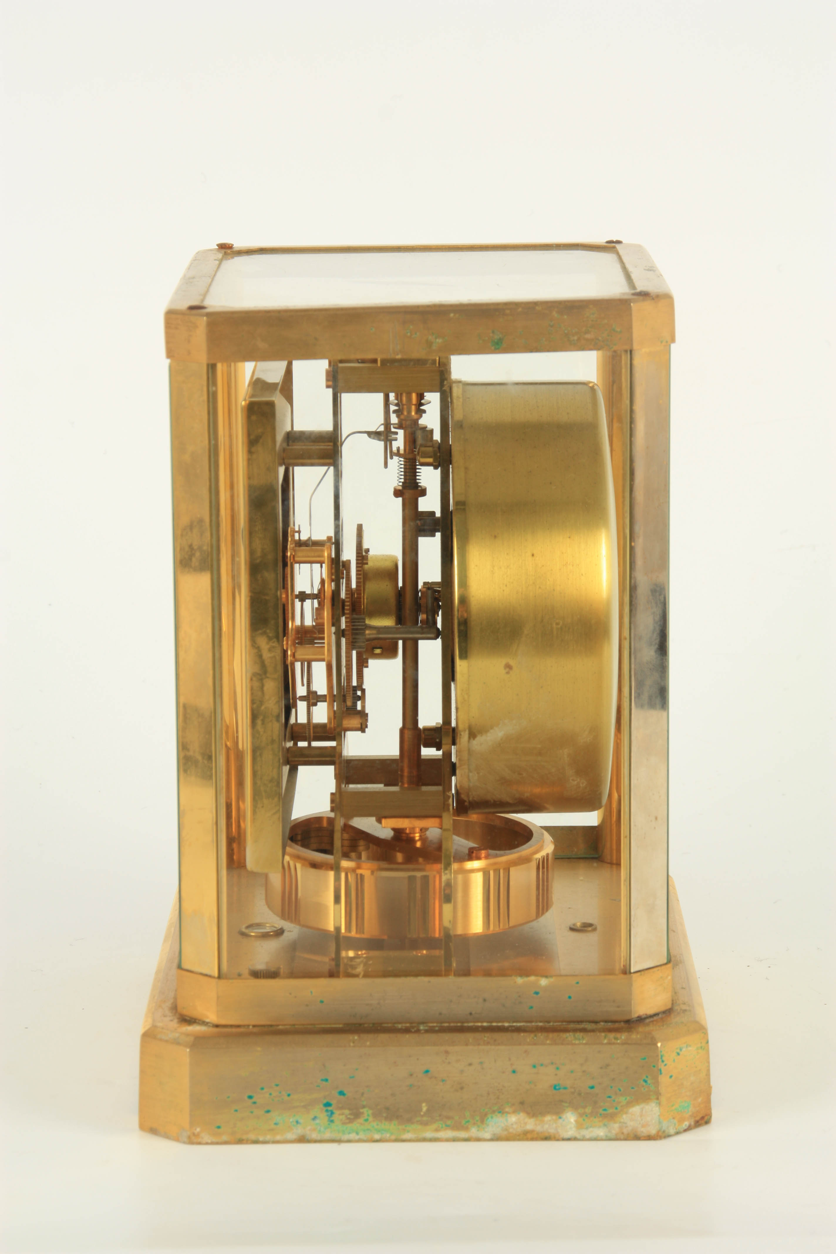 A JAEGER-LECOULTRE ATMOS CLOCK the gilt brass framed case with removable front glass panel enclosing - Image 5 of 8