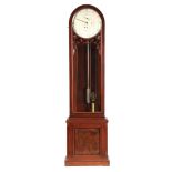 A MID 19TH CENTURY MAHOGANY LONGCASE REGULATOR the arched top case with long glazed door and