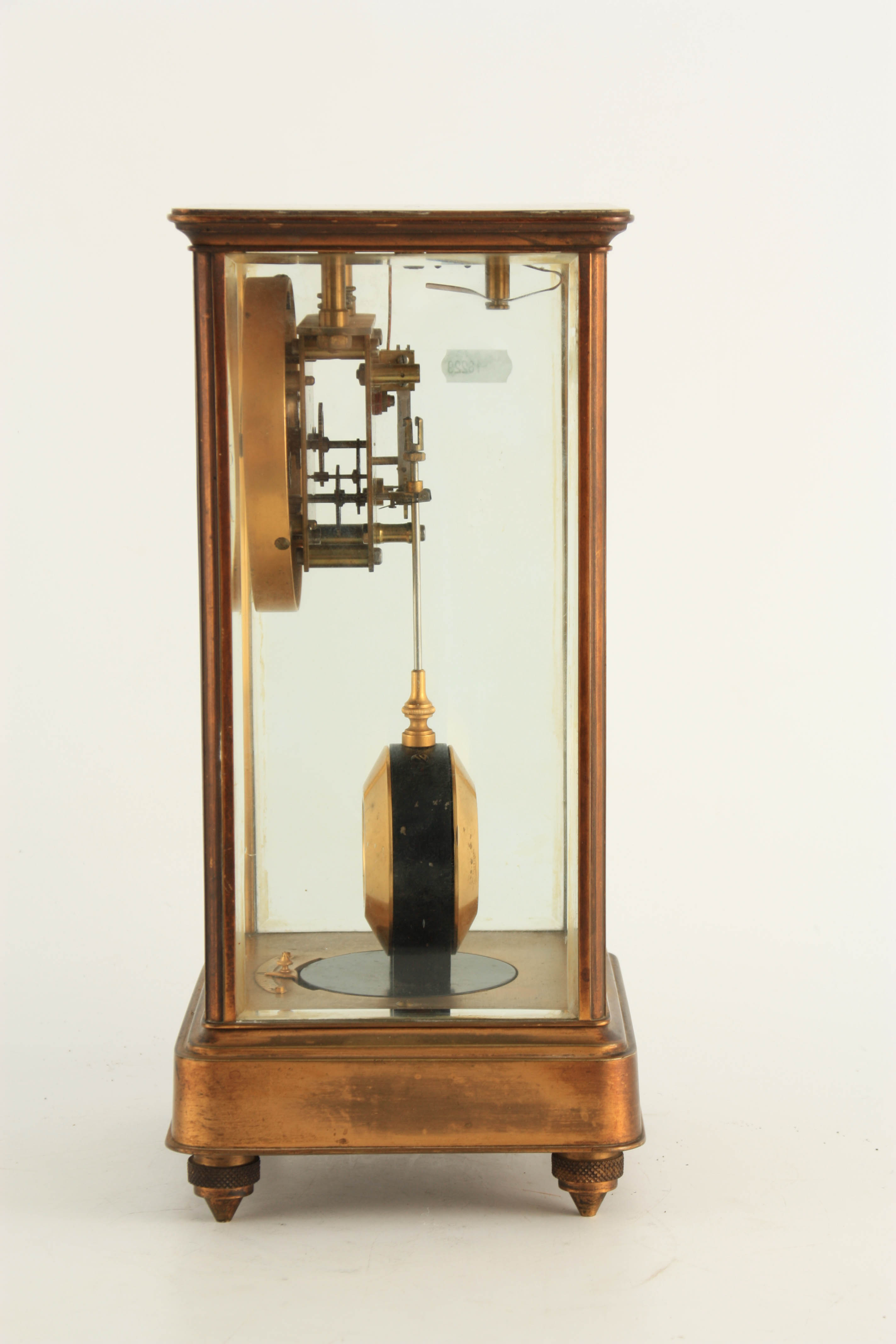 L. LEROY & CO. PARIS A RARE AND GOOD QUALITY EARLY 20TH CENTURY ELECTRIC FOUR-GLASS MANTEL CLOCK the - Image 4 of 5