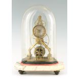WHITEHURST, DERBY A RARE EARLY 19TH CENTURY ENGLISH SKELETON CLOCK the inverted Y-shaped frame