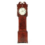 WILLIAM FLATHER, HALIFAX A RARE EARLY 19TH CENTURY MINIATURE LONGCASE CLOCK the figured mahogany