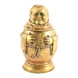 A 19TH CENTURY NOVELTY CIGARETTE DISPENSER FORMED AS A MONK with hinged lid and detachable ashtray