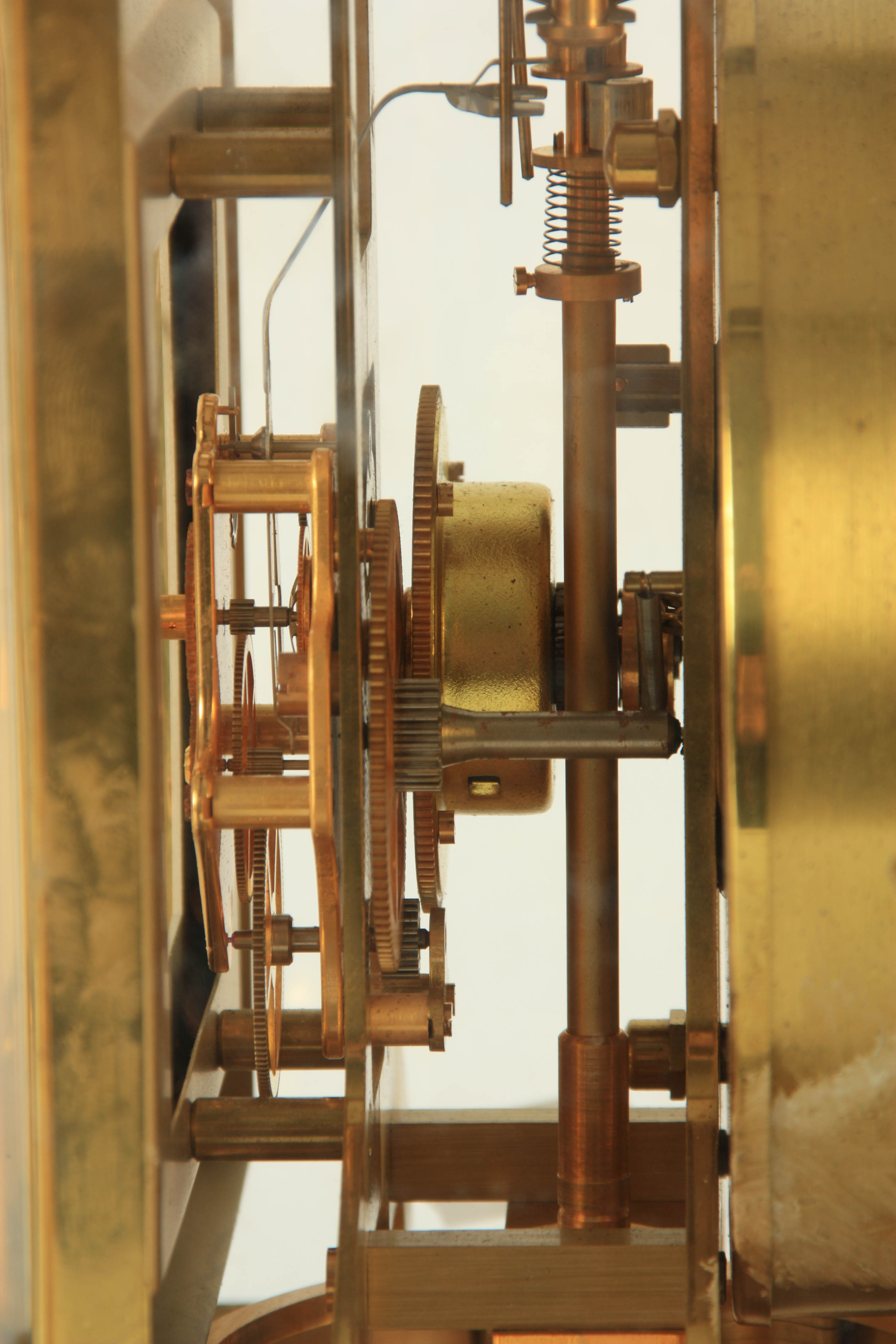 A JAEGER-LECOULTRE ATMOS CLOCK the gilt brass framed case with removable front glass panel enclosing - Image 6 of 8
