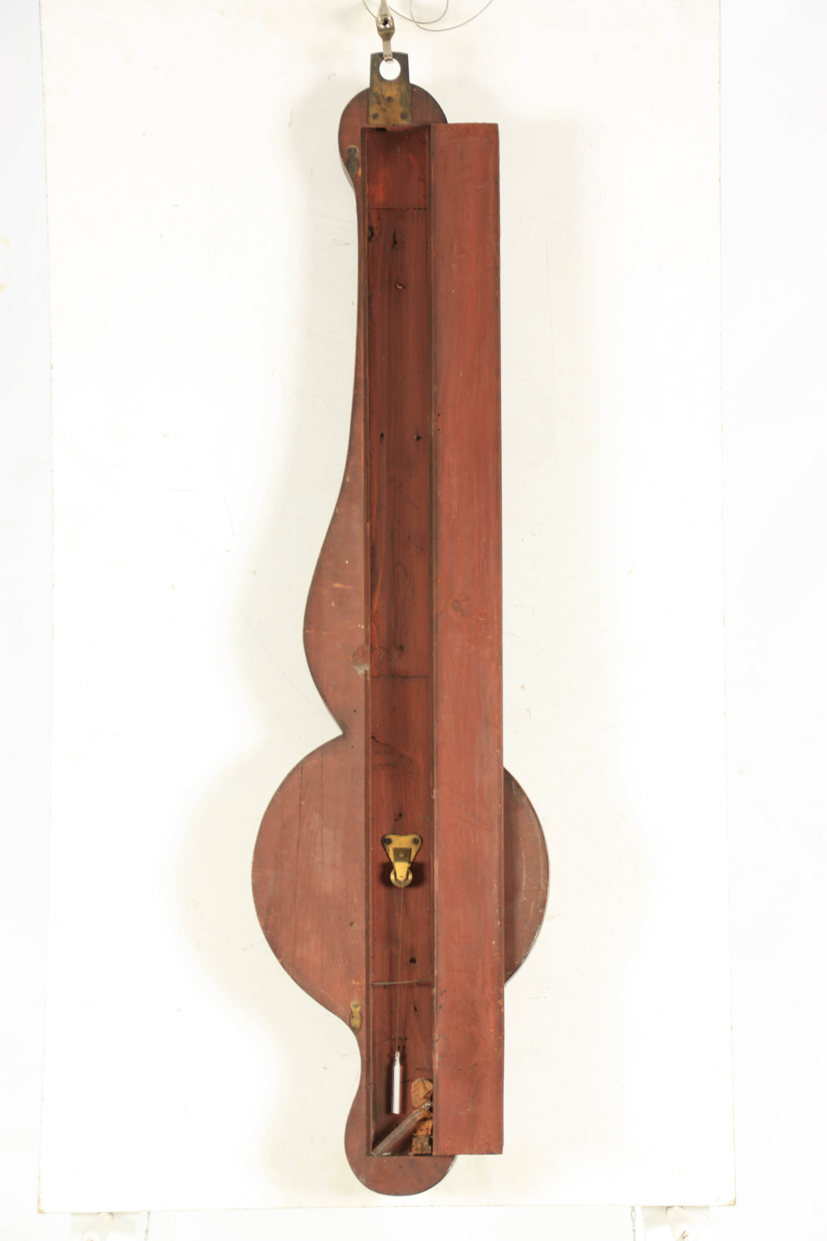 CHARLES TARELLI, BANBURY A LATE GEORGE III SHELL INLAID WHEEL BAROMETER the mahogany case with - Image 6 of 6