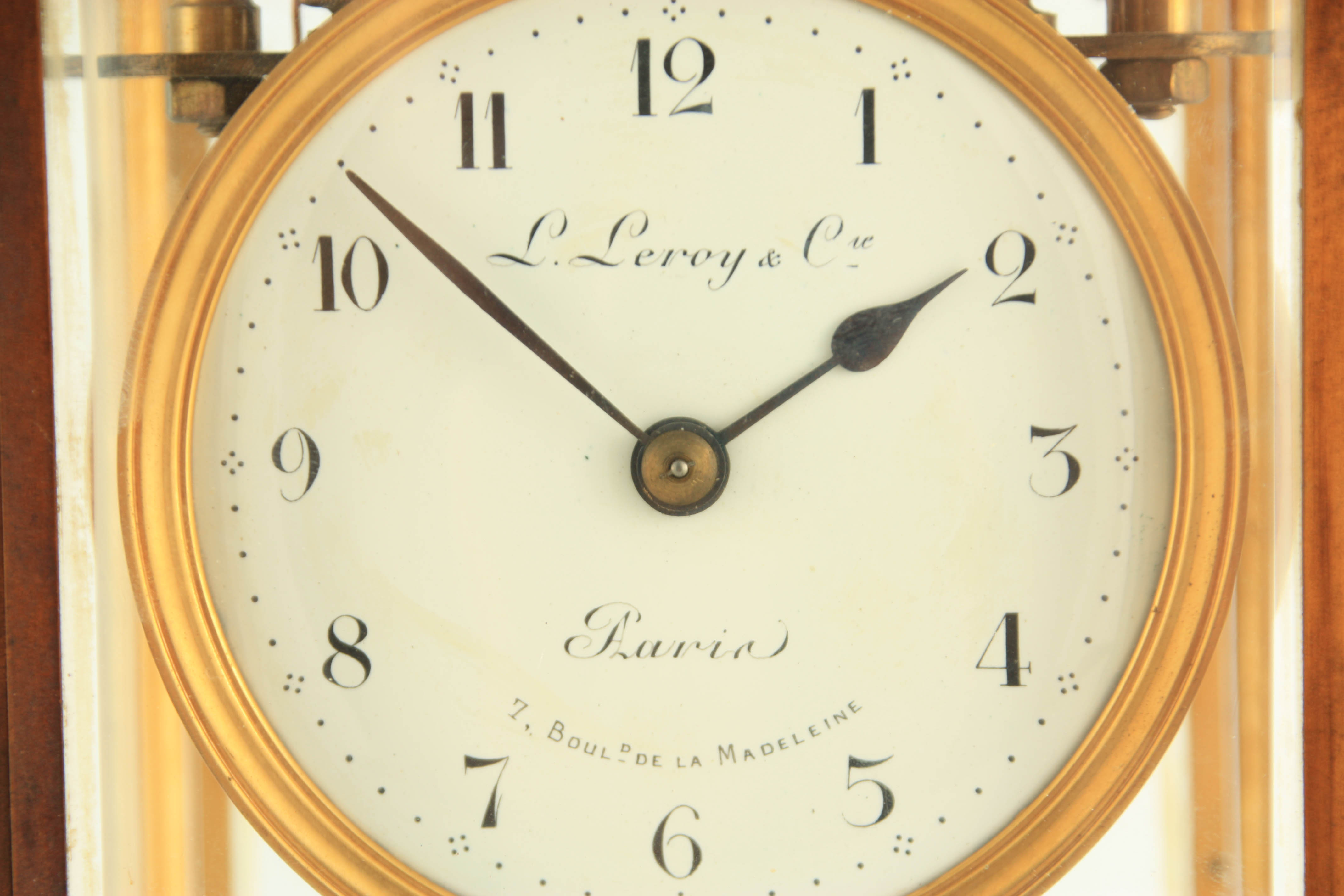 L. LEROY & CO. PARIS A RARE AND GOOD QUALITY EARLY 20TH CENTURY ELECTRIC FOUR-GLASS MANTEL CLOCK the - Image 2 of 5