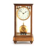 L. LEROY & CO. PARIS A RARE AND GOOD QUALITY EARLY 20TH CENTURY ELECTRIC FOUR-GLASS MANTEL CLOCK the