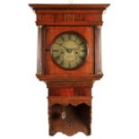 RICHARD DAKING, HALSTED. A 17TH CENTURY AND LATER HOODED WALL CLOCK the oak and mahogany case with