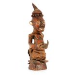 A 19TH CENTURY AFRICAN CARVED TRIBAL FIGURE 46cm high