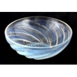 R LALIQUE, A CLEAR ‘POISSONS’ GLASS BOWL of dished form with swirling sardines around a bubbled