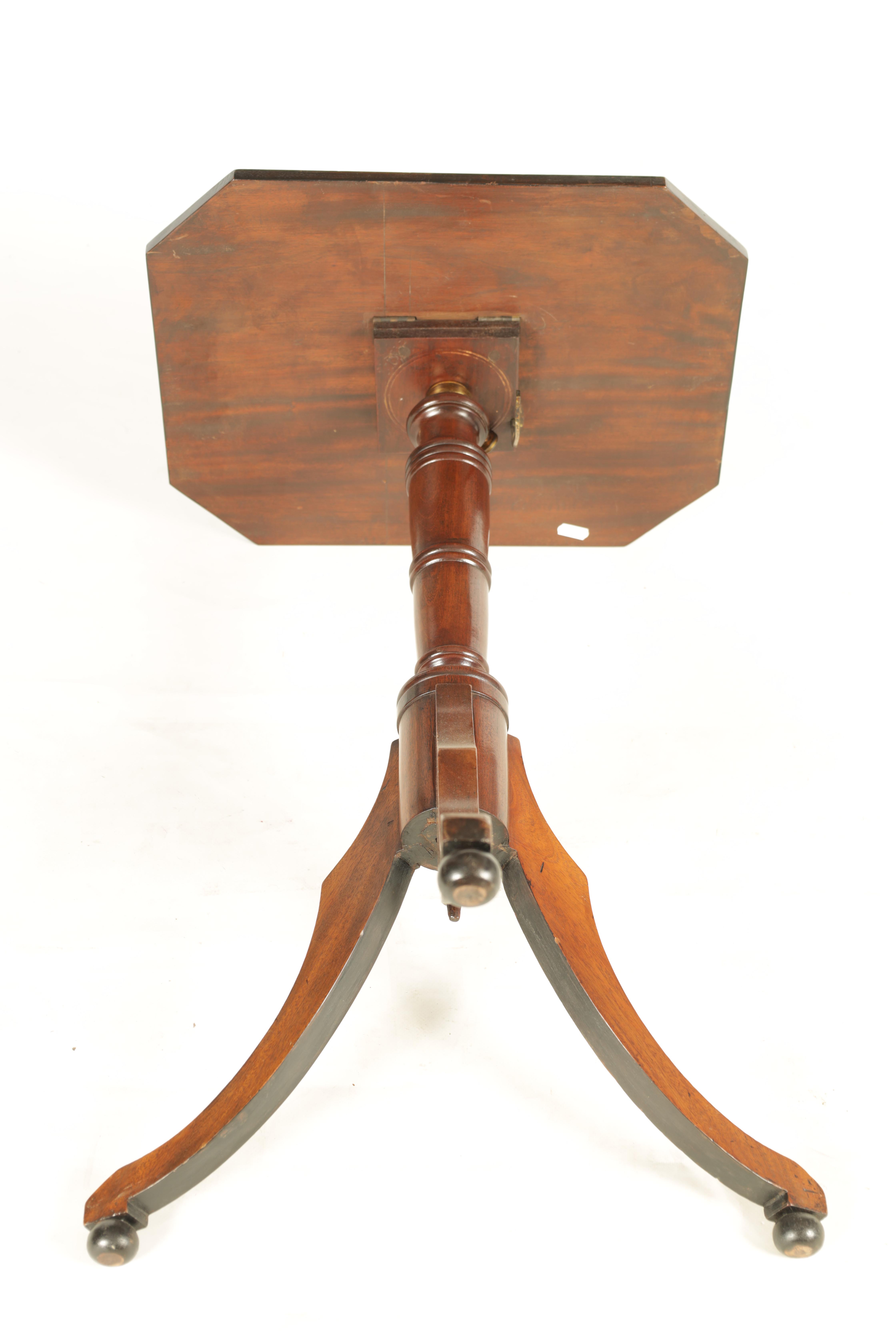 A REGENCY MAHOGANY ADJUSTABLE OCCASIONAL/READING TABLE with clipped corners and tilting top, - Image 5 of 9