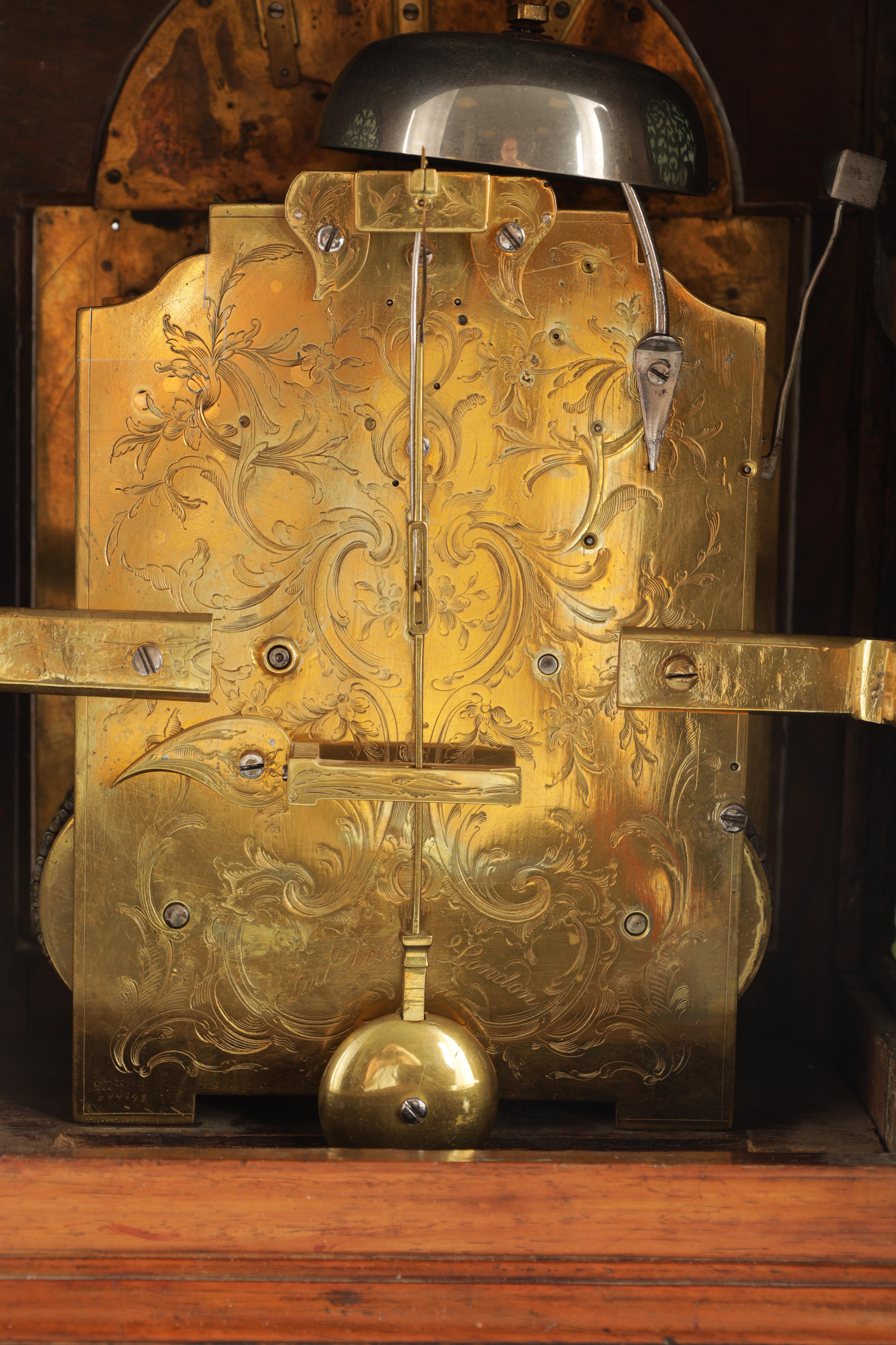 ANDREW DICKIE, LONDON A GEORGE III AUTOMATION VERGE BRACKET CLOCK the ormolu-mounted mahogany case - Image 8 of 10