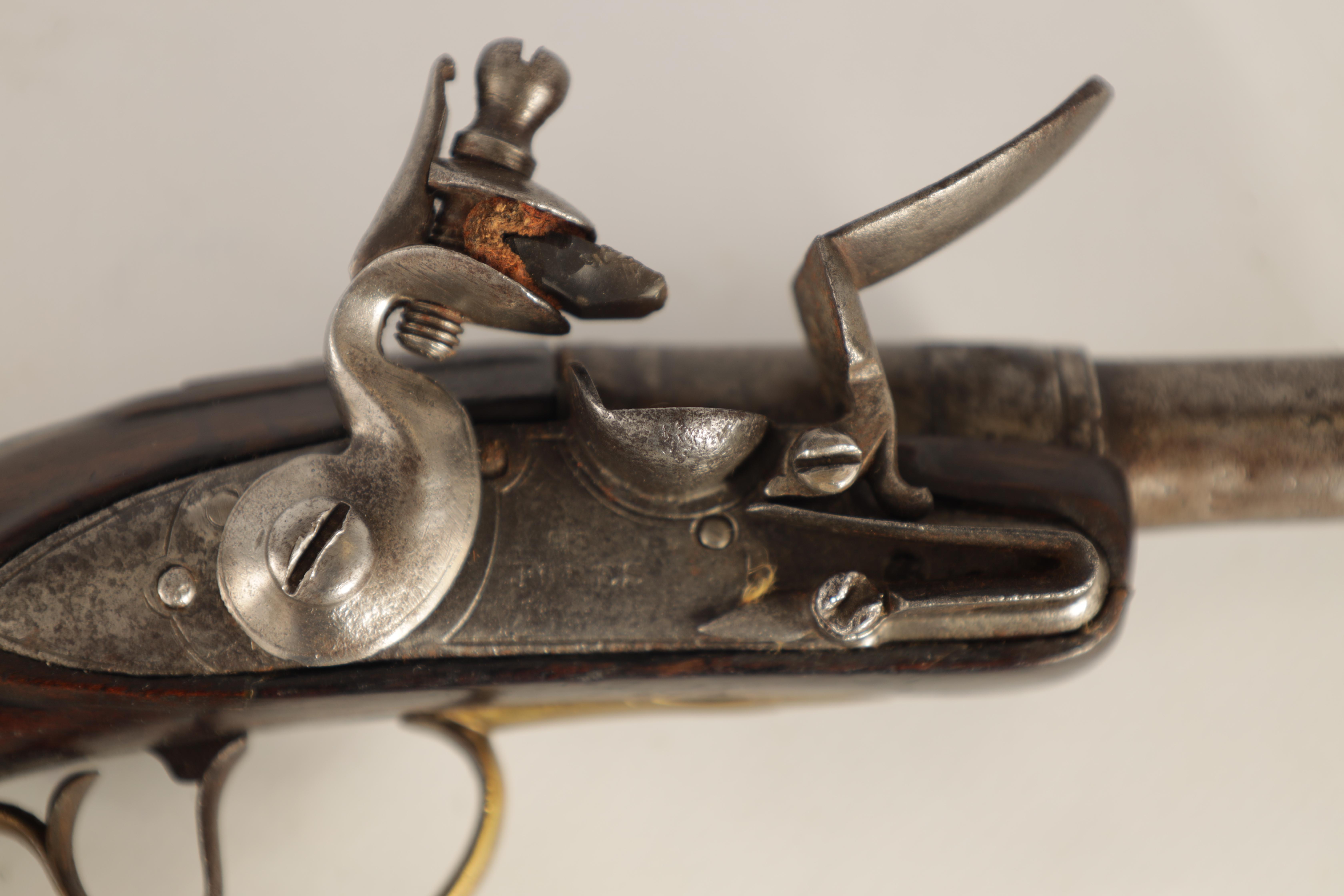 T. JONES. A PAIR OF EARLY 18TH CENTURY FLINTLOCK POCKET PISTOLS with turn-off cannon barrel, - Image 2 of 14