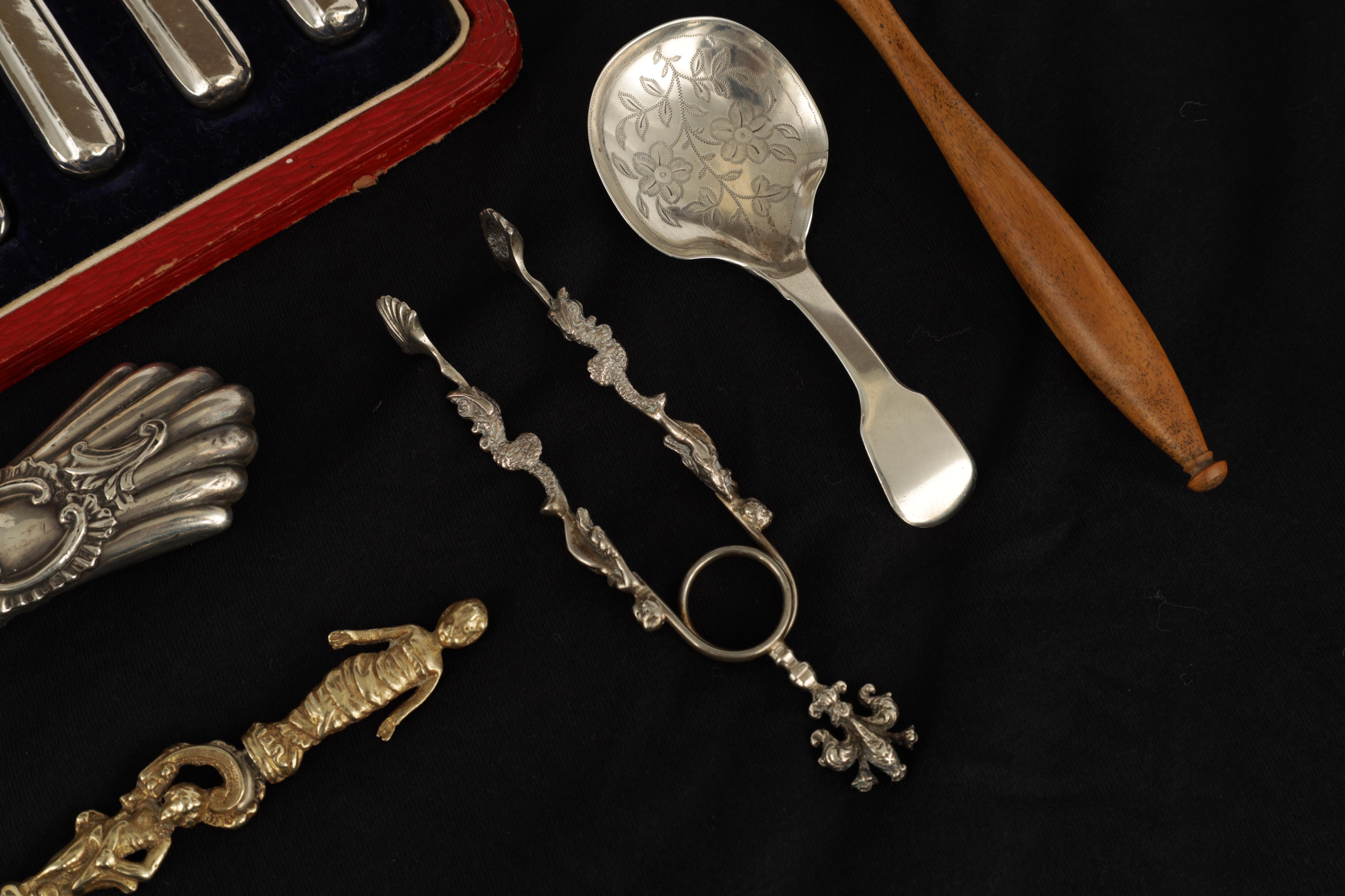 A SELECTION OF SILVERWARE INCLUDING A SILVER LADDLE hall marked London 1984, A SILVER ROCOCO STYLE - Image 3 of 9