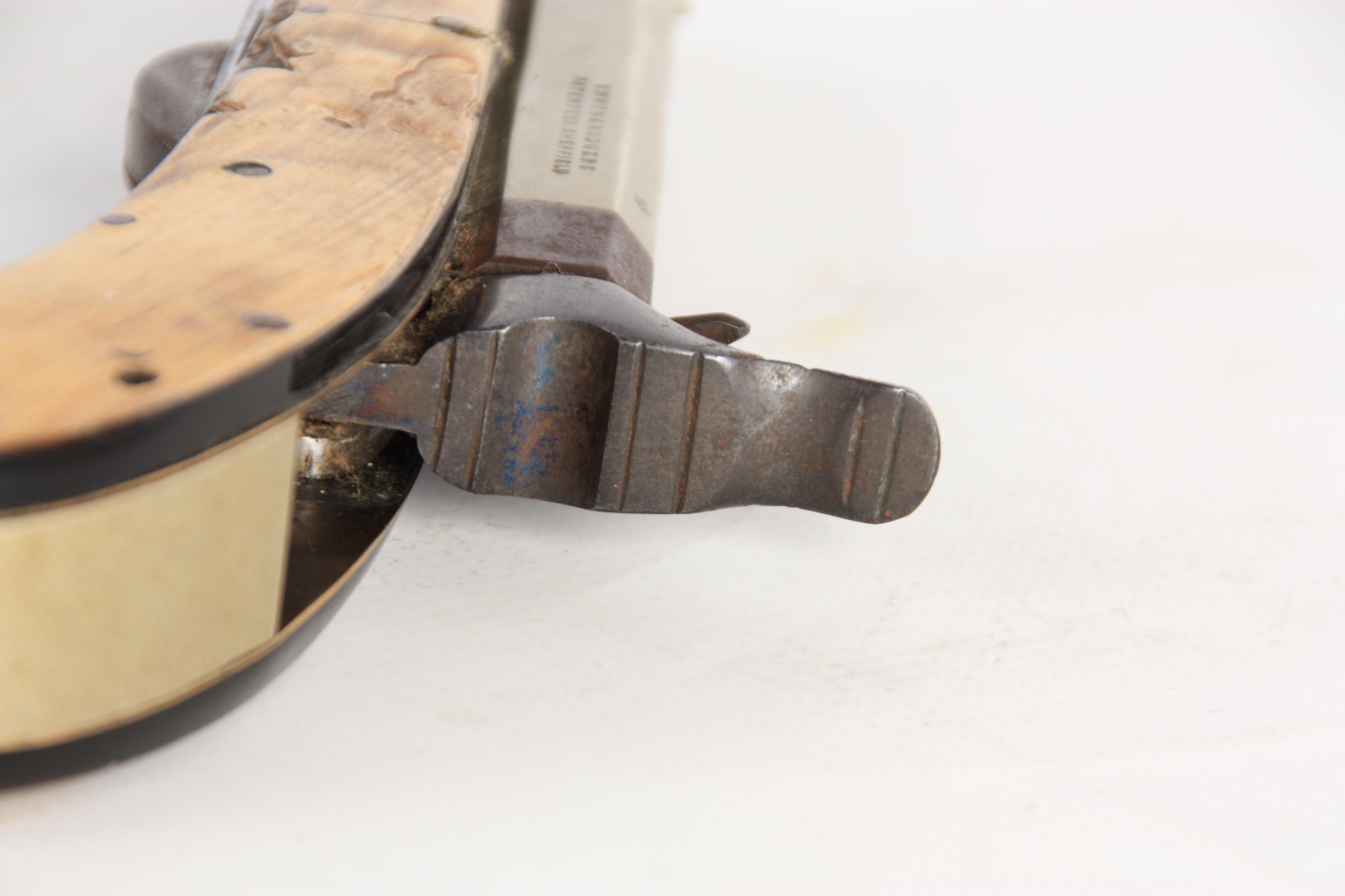 UNWIN & RODGERS, SHEFFIELD. A MID 19TH CENTURY PERCUSSION TWIN-BLADED KNIFE-PISTOL with signed - Image 7 of 7