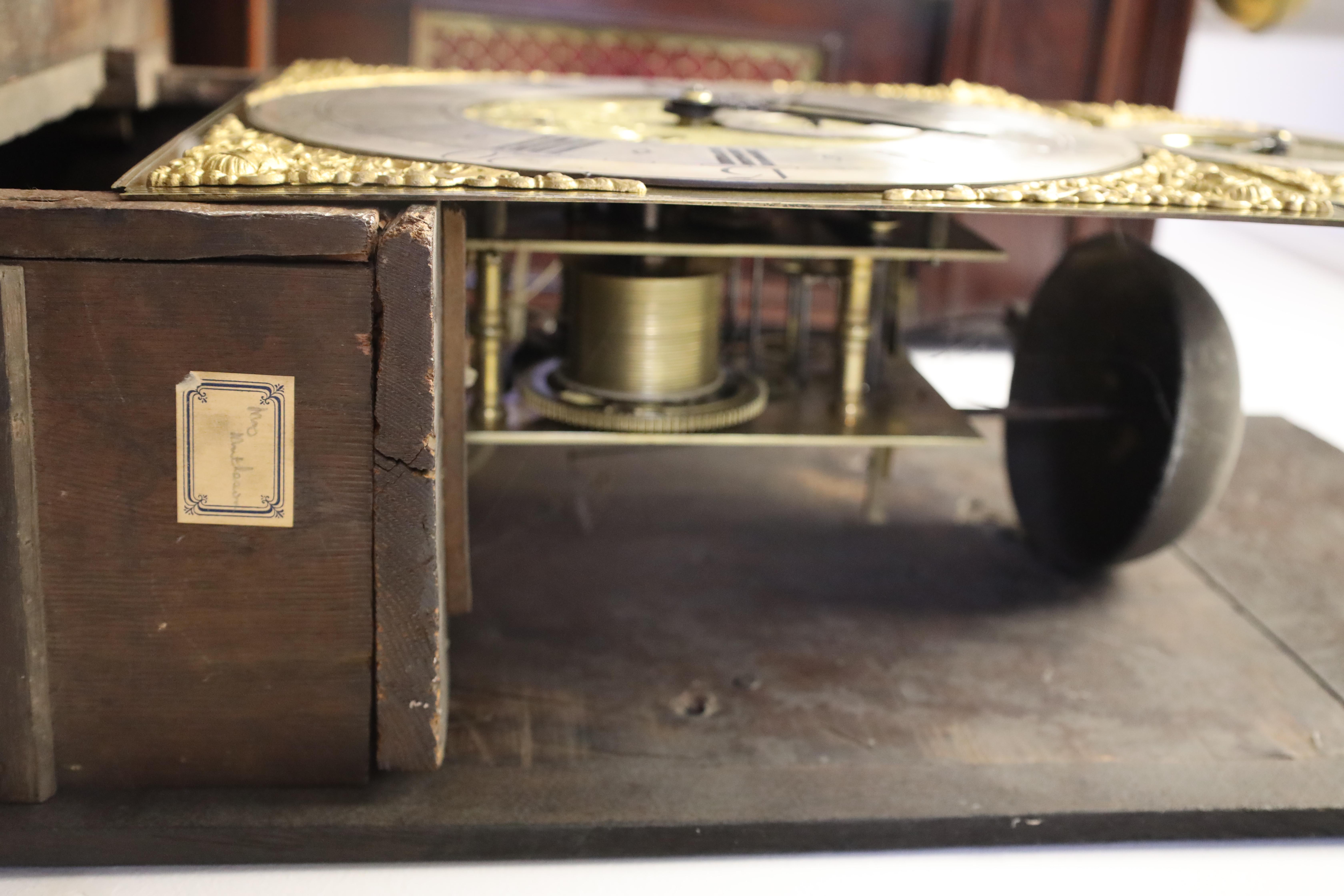 THOMAS WALLER, PRESTON A GEORGE II BURR WALNUT 'PENNY MOON' LONGCASE CLOCK with moulded arched - Image 2 of 6