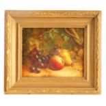 WILLIAM HUGES (1842 - 1901) A LATE 19TH CENTURY OIL ON CANVAS STILL LIFE OF FRUIT - signed W.