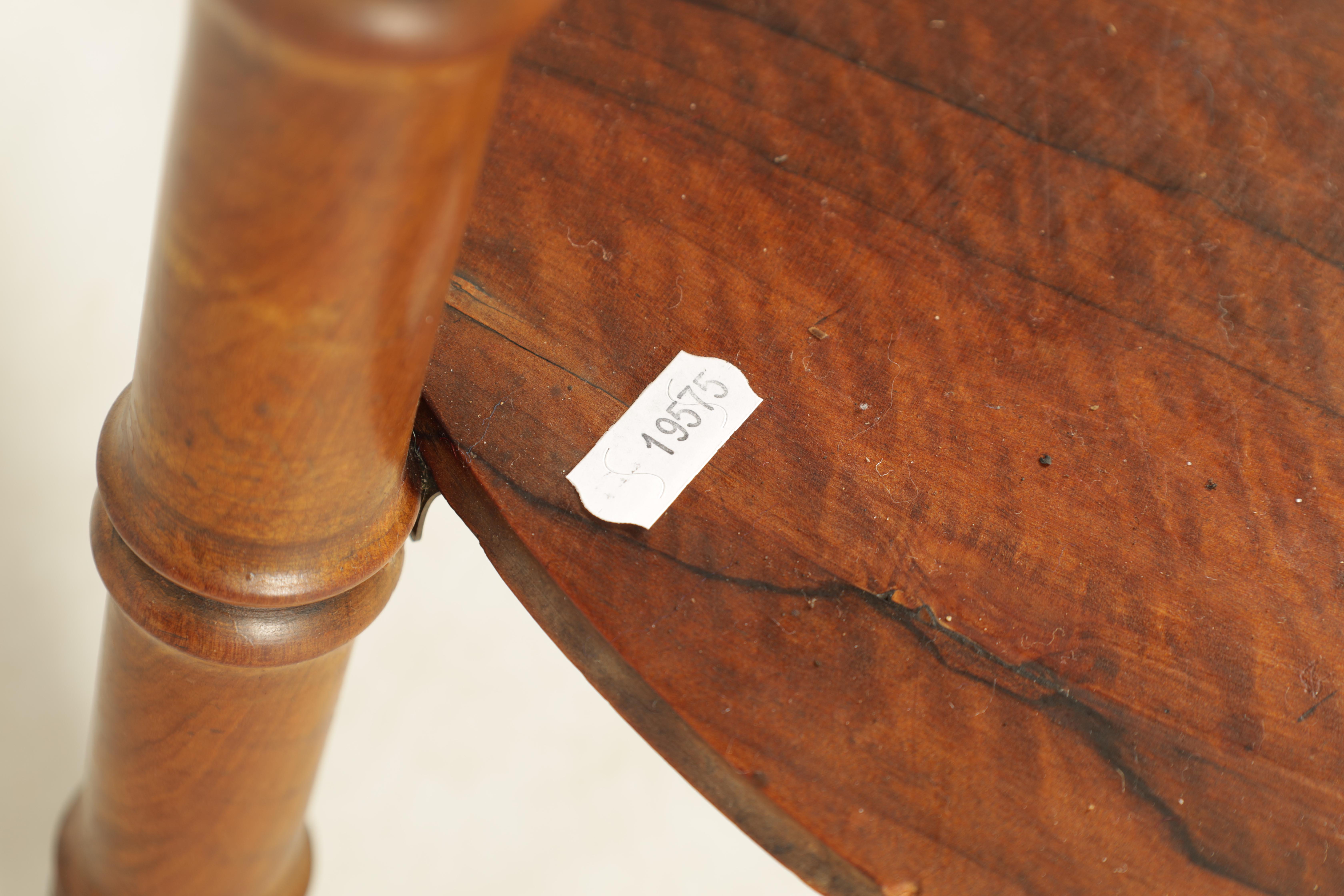 A 19TH CENTURY INLAID FIGURED WALNUT OCTAGONAL ITALIAN OCCASIONAL TABLE with monogrammed centre - Image 8 of 10