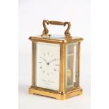 CHARLES FRODSHAM, LONDON A 20TH CENTURY REPEATING CARRIAGE CLOCK the gilt brass glazed case