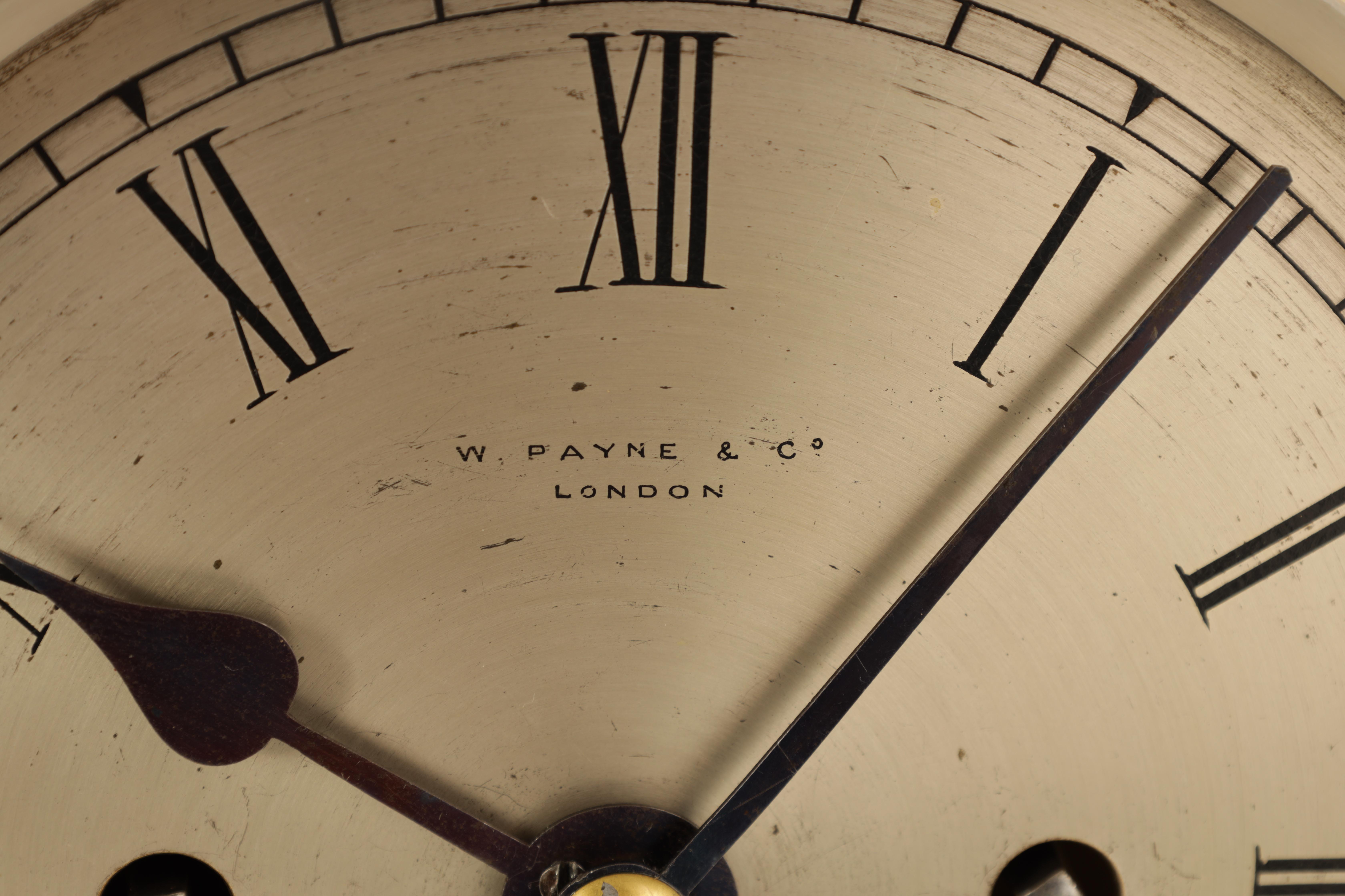 W. PAYNE & CO. LONDON AN EARLY 20TH CENTURY BURR WALNUT DOUBLE FUSEE BRACKET CLOCK WITH BRACKET - Image 4 of 13