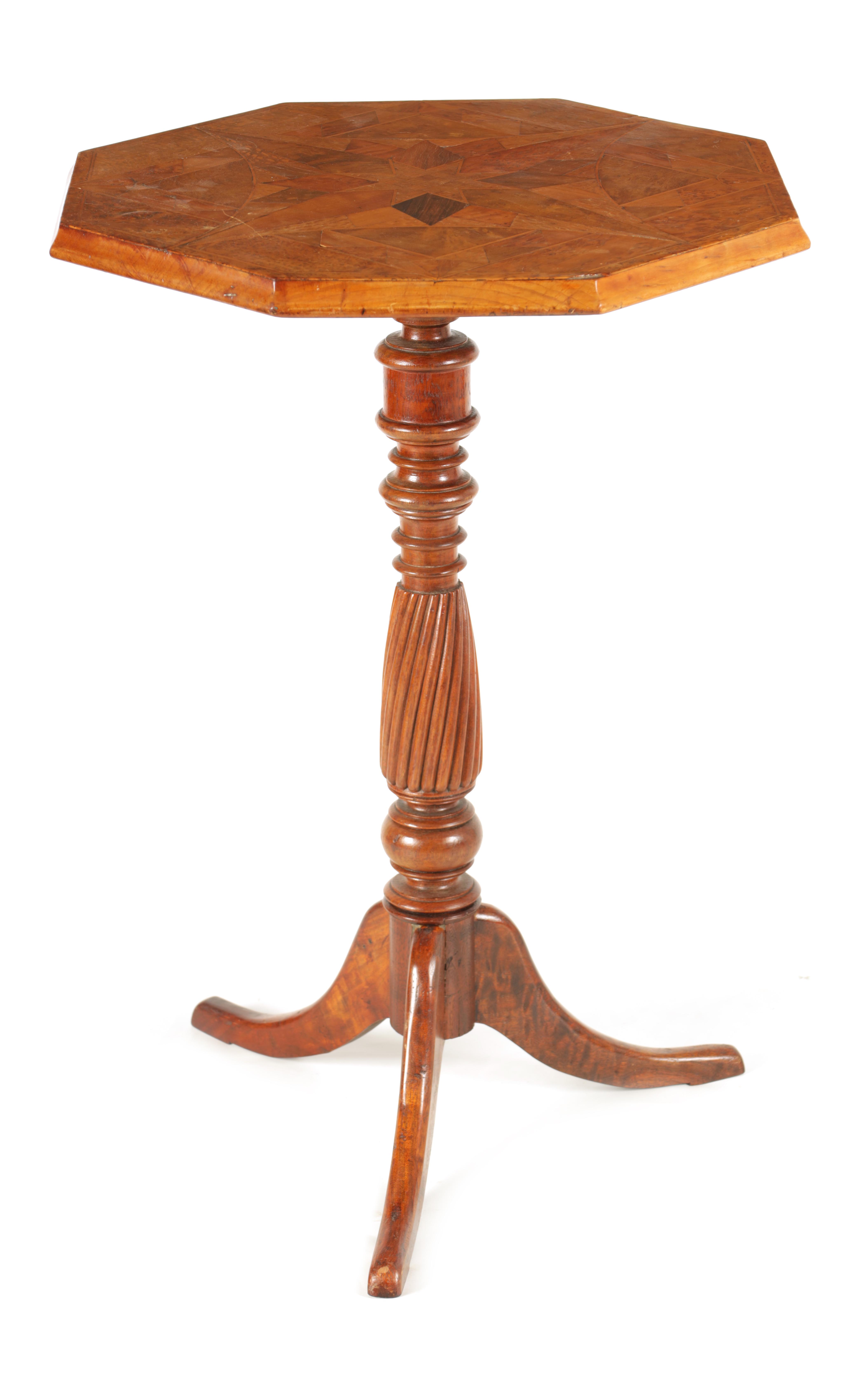 A LATE 19TH CENTURY WILLIAM NORRIE NEW ZEALAND SPECIMEN TABLE having an octagonal top inlaid with - Image 2 of 7