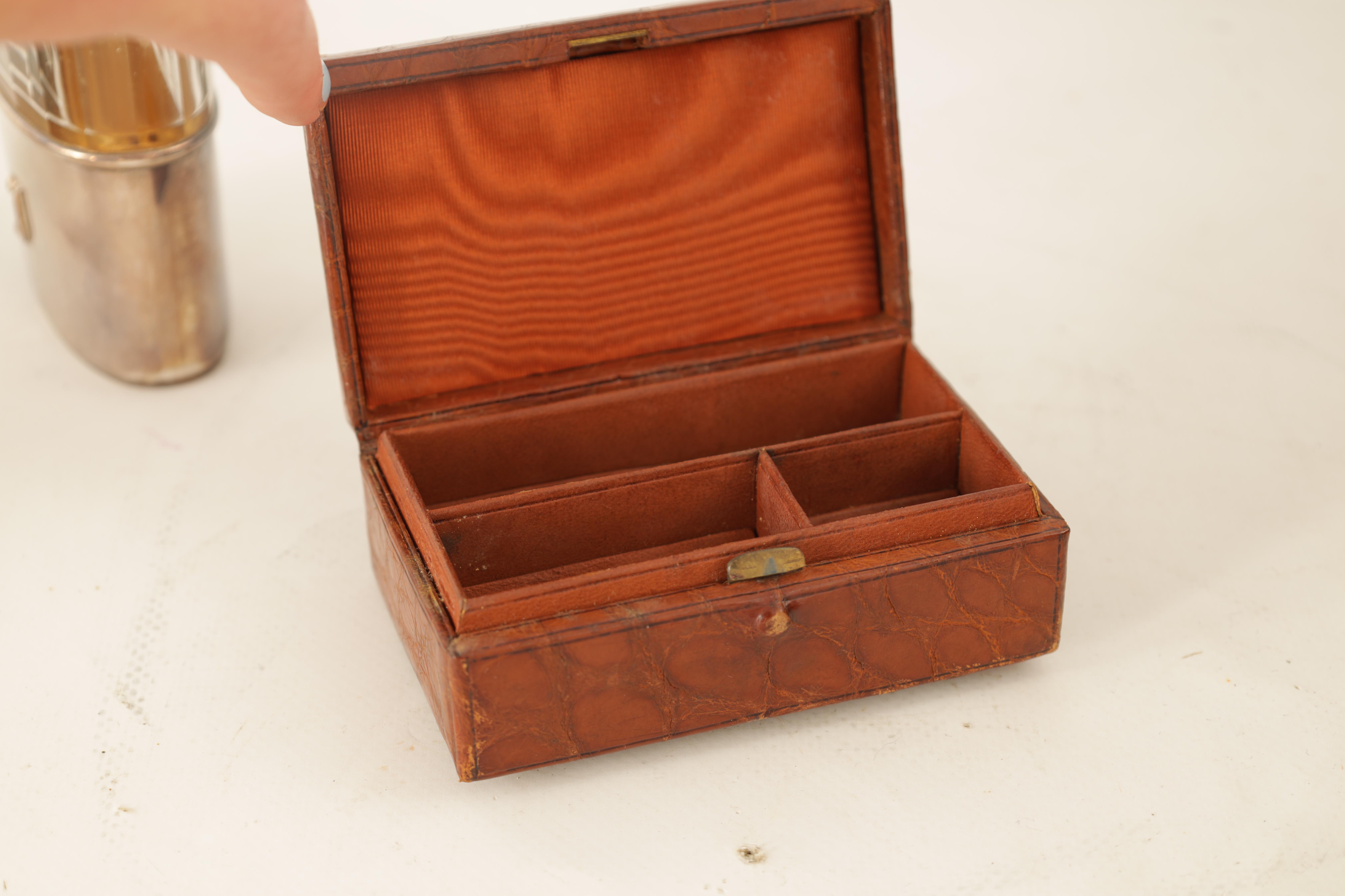 A FINE VICTORIAN CROCODILE SKIN LADIES TRAVELLING CASE BY DREW & SONS PICCADILLY CIRCUS, LONDON with - Image 15 of 48