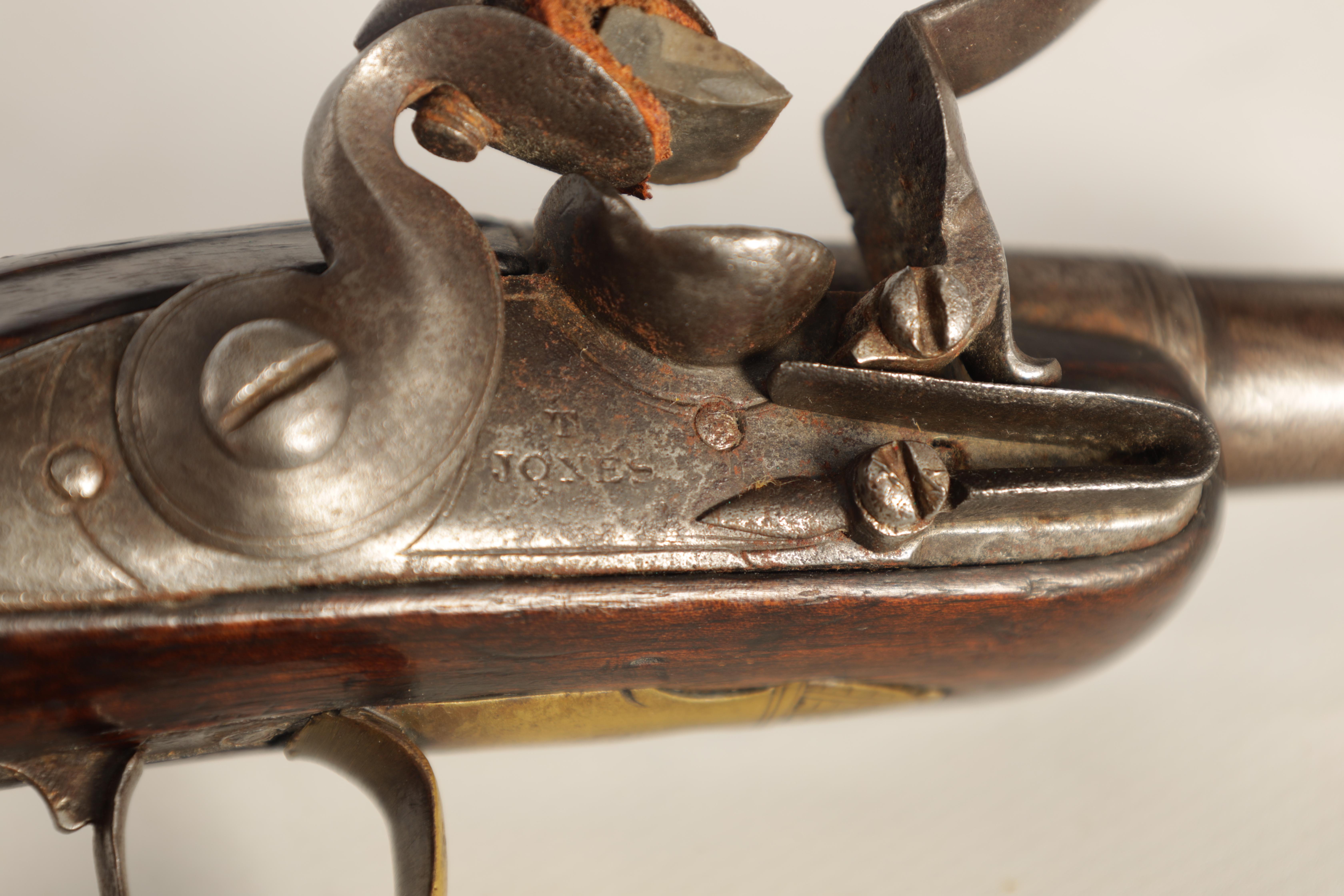 T. JONES. A PAIR OF EARLY 18TH CENTURY FLINTLOCK POCKET PISTOLS with turn-off cannon barrel, - Image 12 of 14