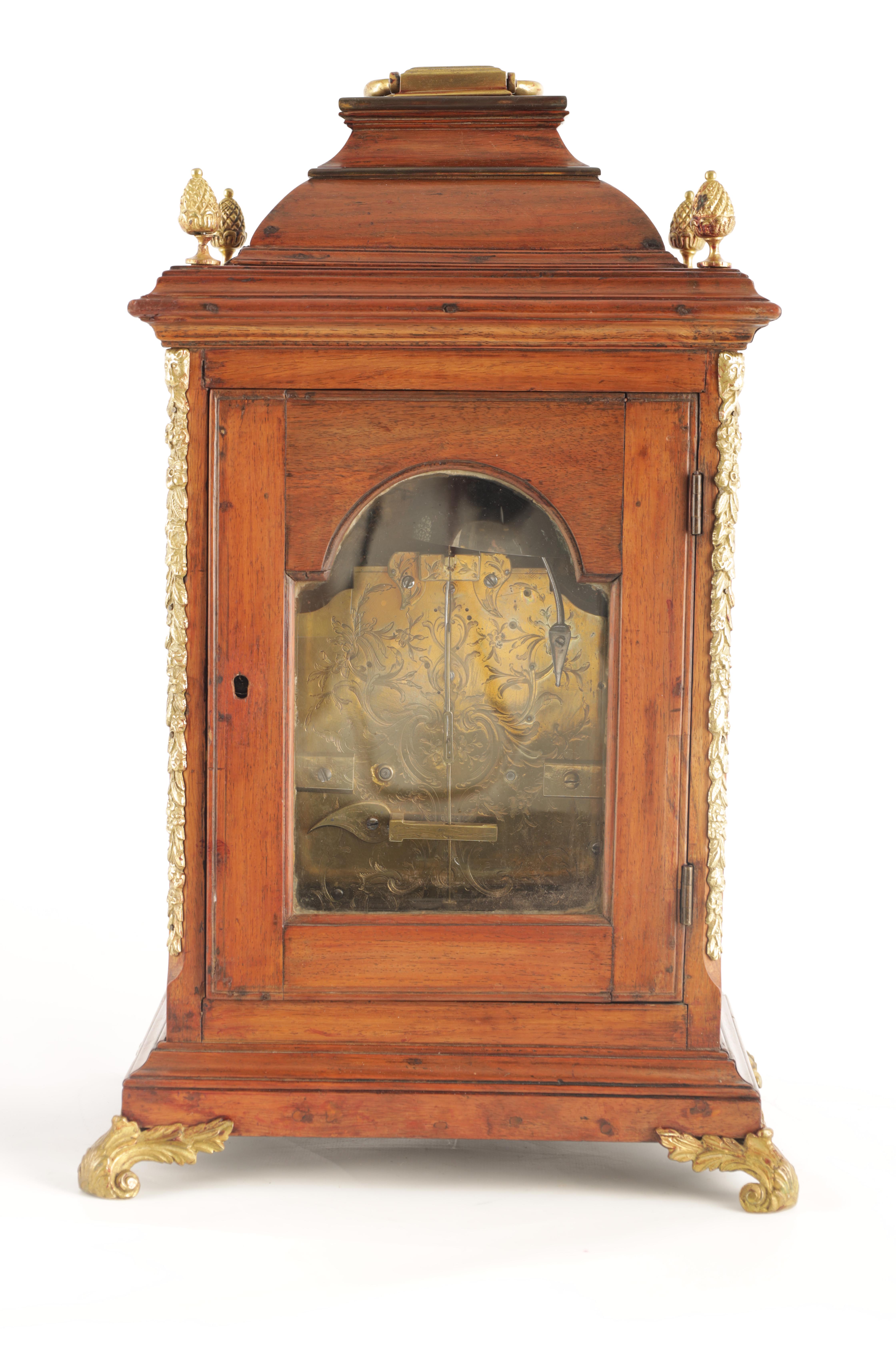ANDREW DICKIE, LONDON A GEORGE III AUTOMATION VERGE BRACKET CLOCK the ormolu-mounted mahogany case - Image 7 of 10