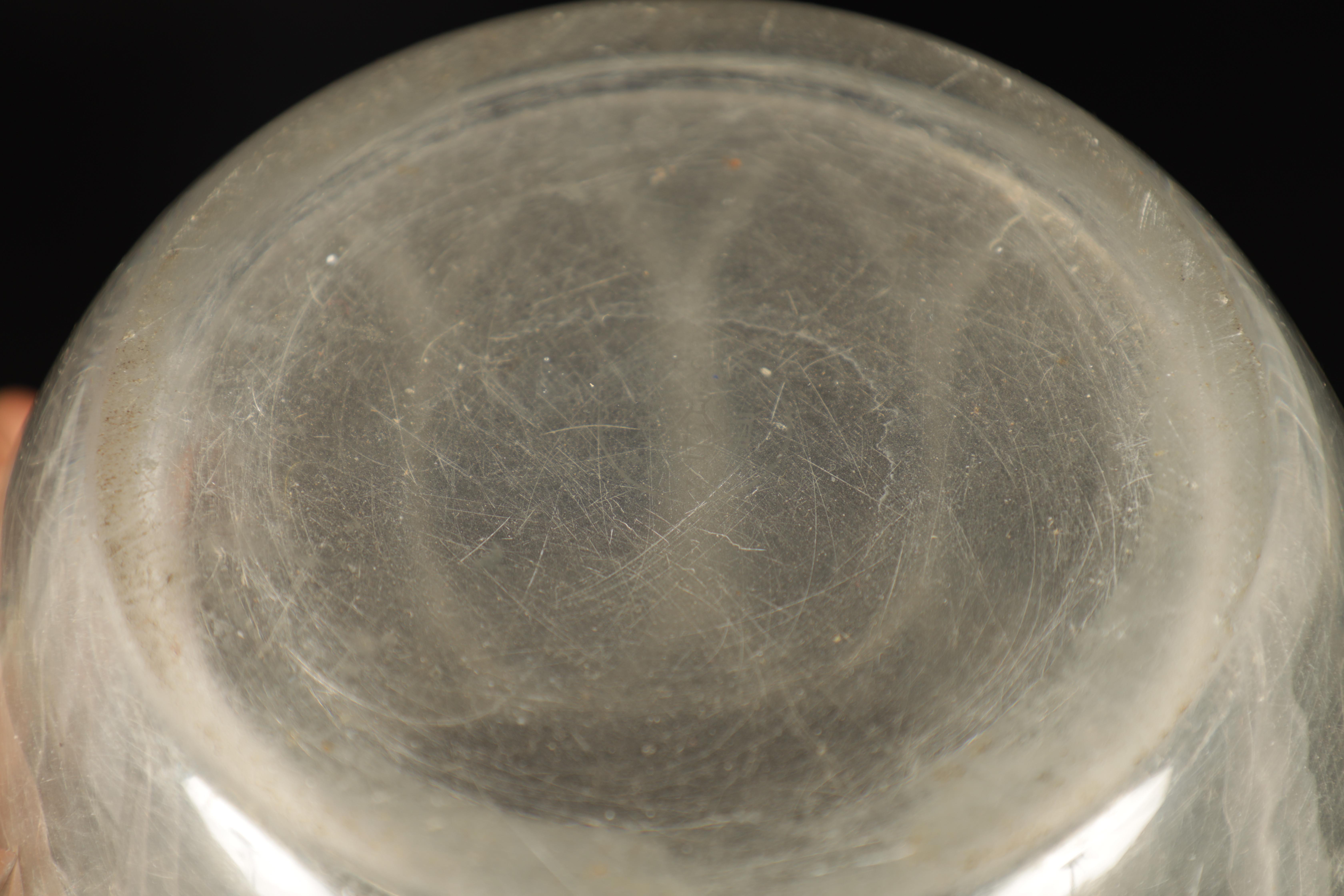 AN EARLY 20TH CENTURY BACCARAT CLEAR GLASS VASE having flared rim and wheel cut petal and diamond - Image 5 of 6