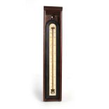 BERGE, LATE RAMSDEN. LONDON AN EARLY 19TH CENTURY WALL HANGING THERMOMETER with calibrated bone