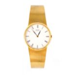 A GENTLEMAN'S 9CT GOLD SEIKO WRISTWATCH on original 9ct gold bracelet The white enamel dial with