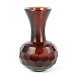 A CHINESE RUBY GLASS VASE